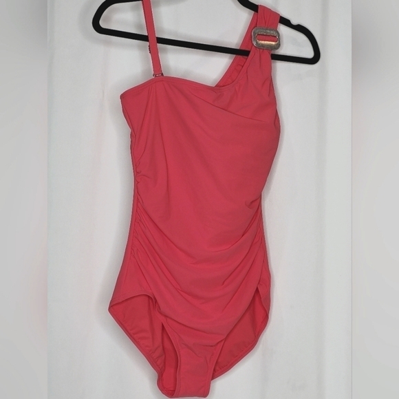 Contours by Coco Reef Eternity One Shoulder Detachable Strap Swimsuit - Size 10 - Picture 4 of 12